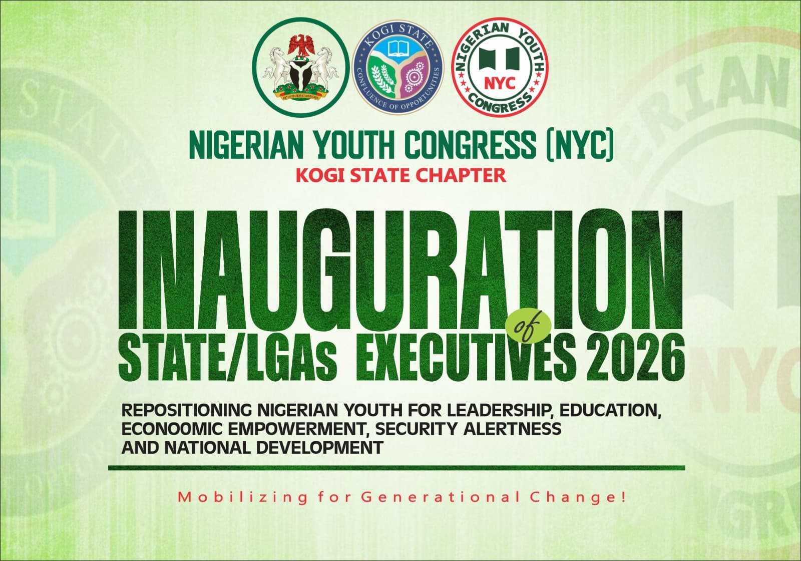 NYC National President Inaugurates State Executives