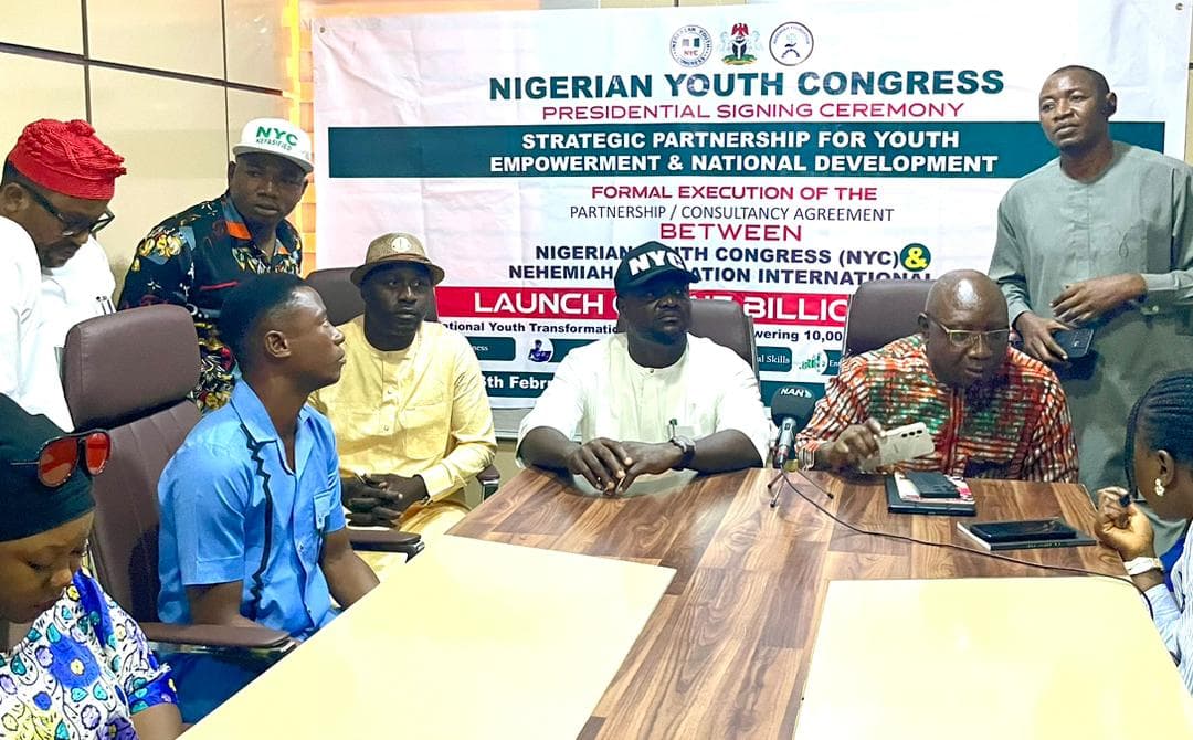 Young African leaders collaborating at a national innovation summit